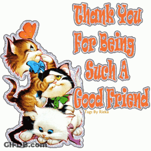 Thank You For Being Good Friend Sign GIF