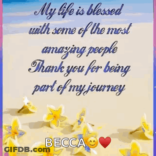 Thank You For Being Part Of My Journey GIF