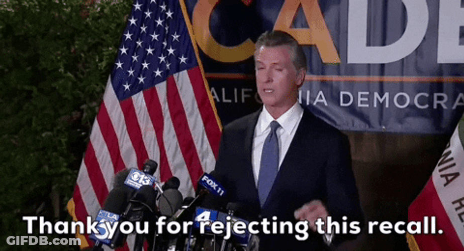 Thank You For Rejecting This Recall Gavin Newsom GIF