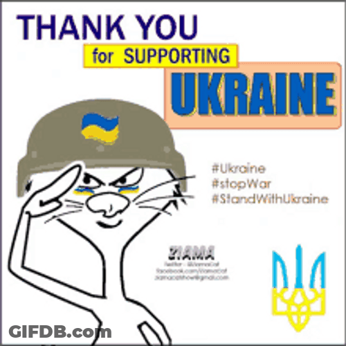 Thank You For Supporting Ukraine GIF