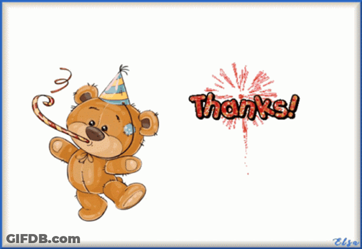 Thank You For The Birthday Wishes Cute Bear GIF