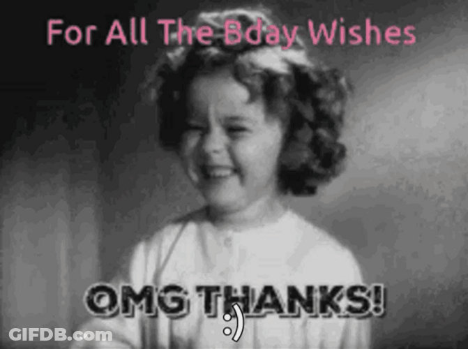 Thank You For The Birthday Wishes Giggling Girl GIF