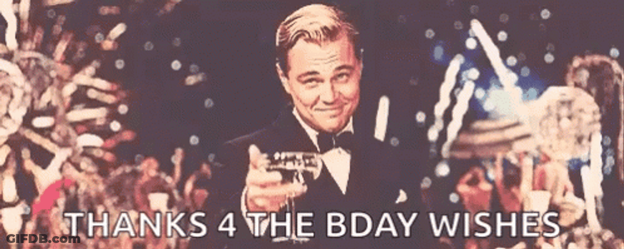 Thank You For The Birthday Wishes Leonardo DiCaprio GIF