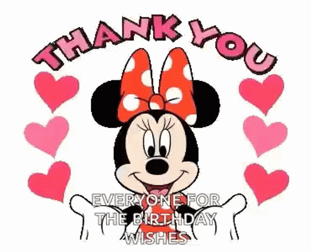 Thank You For The Birthday Wishes Minnie Mouse GIF