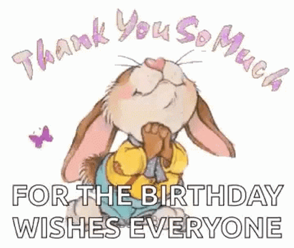 Thank You For The Birthday Wishes Rabbit GIF