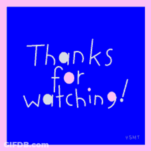 Thank You For Watching Cute Animation GIF