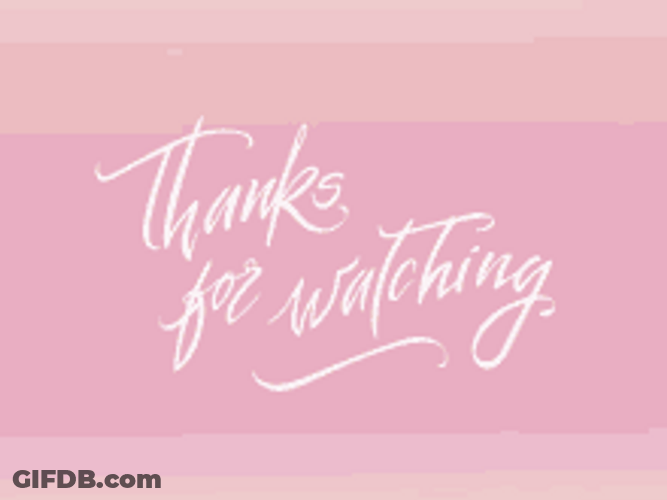 Thank You For Watching Cute Pink GIF