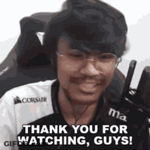 Thank You For Watching Guys Gamer Live GIF