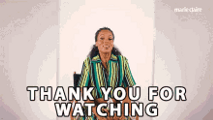 Thank You For Watching Marie Claire Model GIF