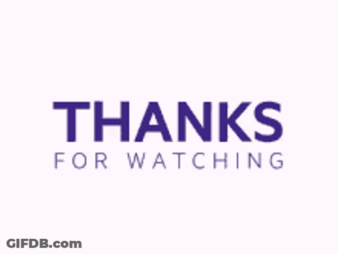 Thank You For Watching Wordart GIF