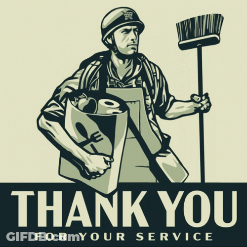 Thank You For Your Service Army Art GIF