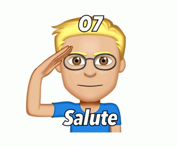 Thank You For Your Service Blonde Salute GIF