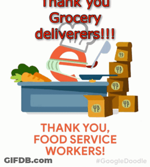 Thank You For Your Service Food Service Work GIF
