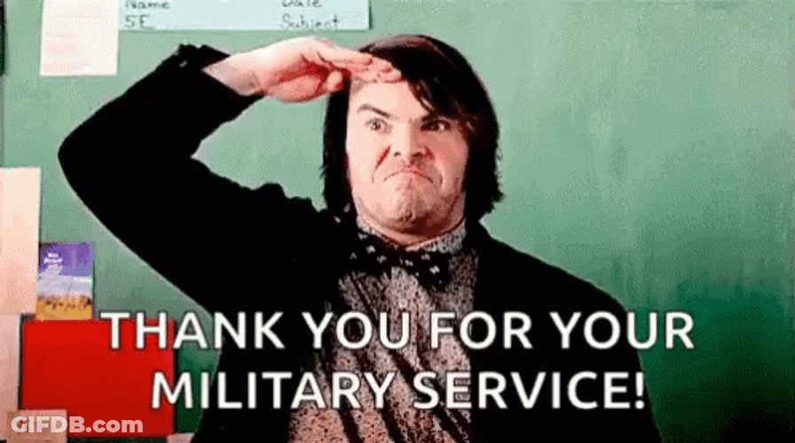 Thank You For Your Service Jack Black GIF