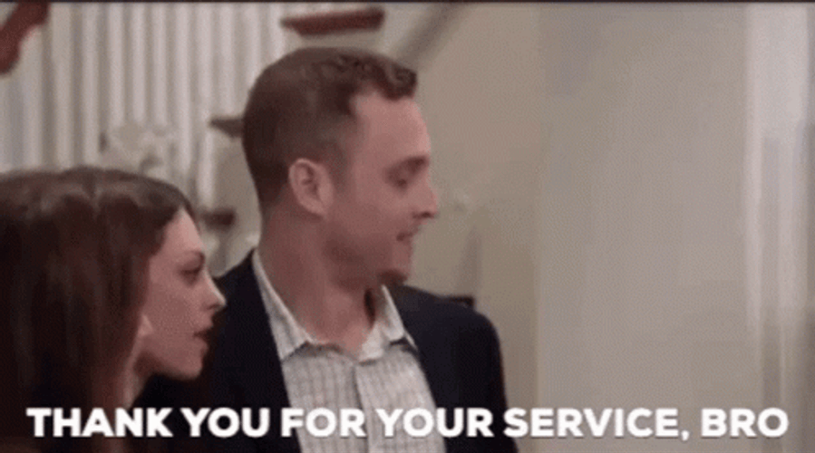 Thank You For Your Service Larry David Bro GIF