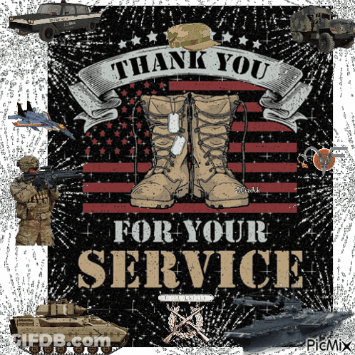 Thank You For Your Service Poster GIF