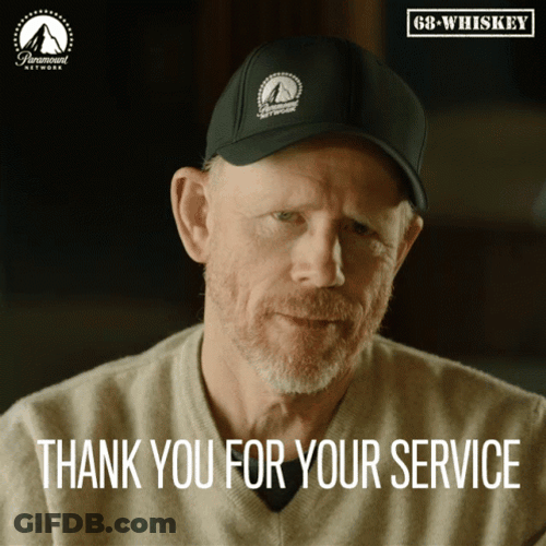 Thank You For Your Service Ron Howard GIF