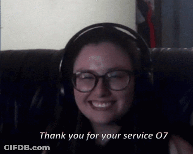 Thank You For Your Service Smile GIF