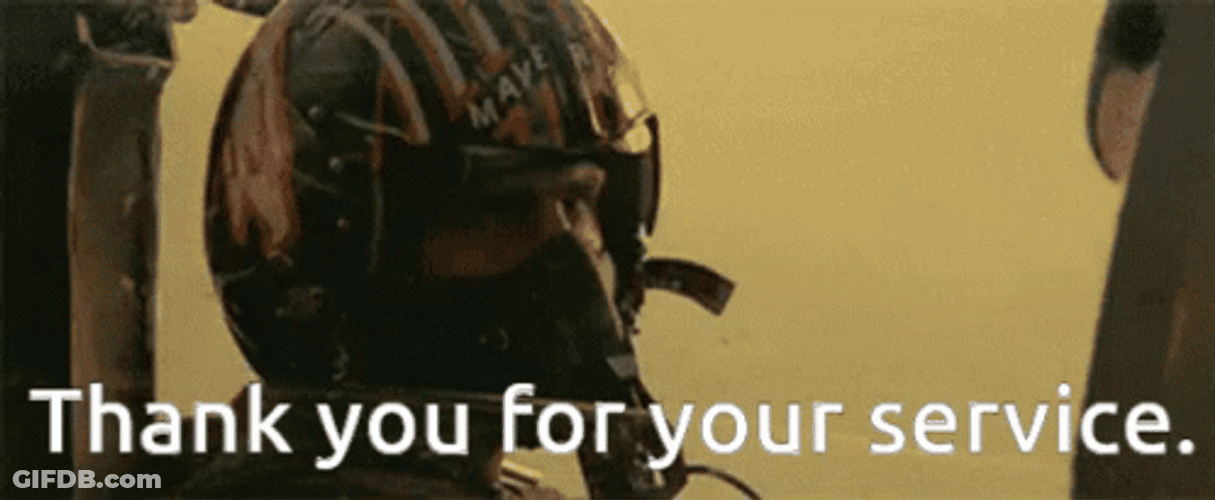 Thank You For Your Service Top Gun GIF