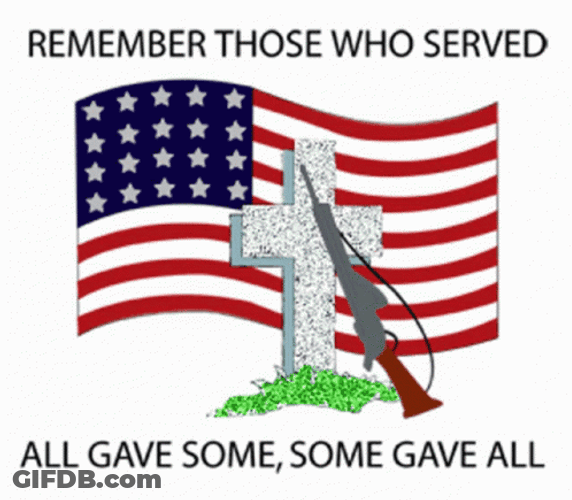 Thank You For Your Service US Flag GIF