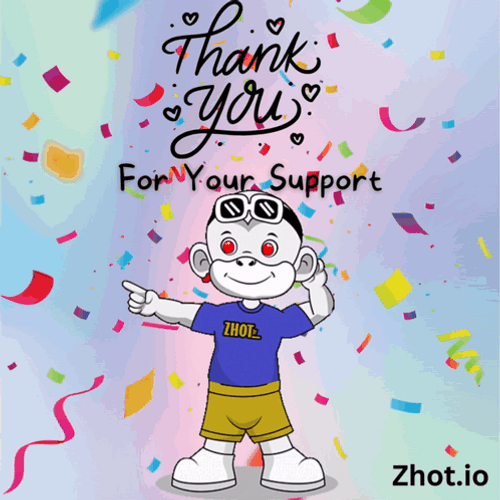 Thank You For Your Support Animated Monkey GIF