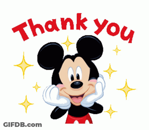 Thank You Friend Mickey Mouse GIF