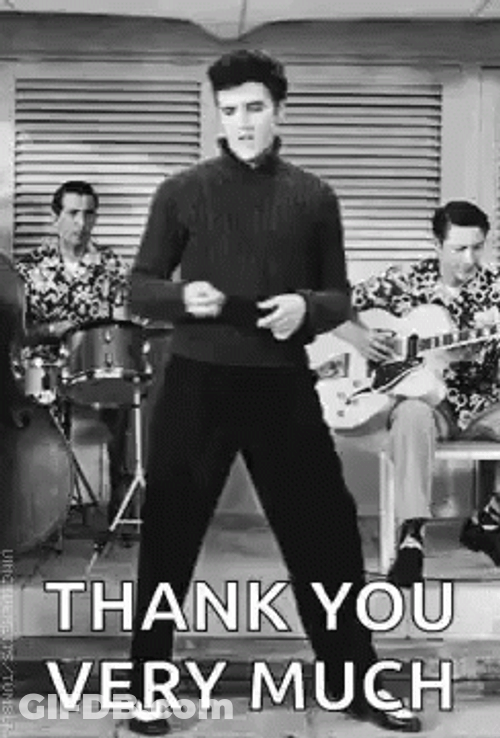 Thank You Funny Classic Elvis Presley GIF
