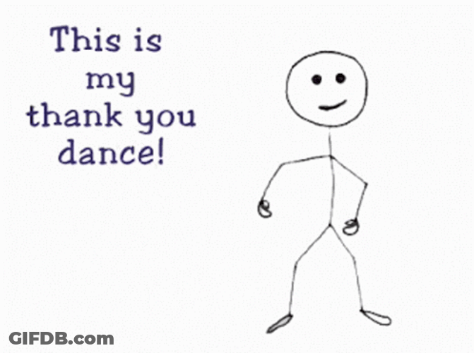 Thank You Funny Stickman Dance GIF