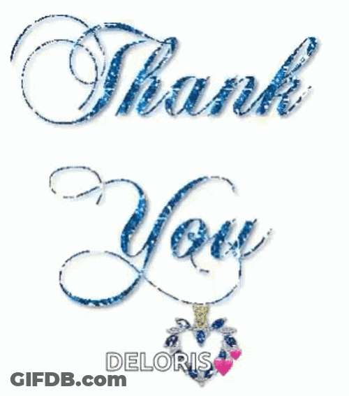 Thank You Glitter Deloris GIF