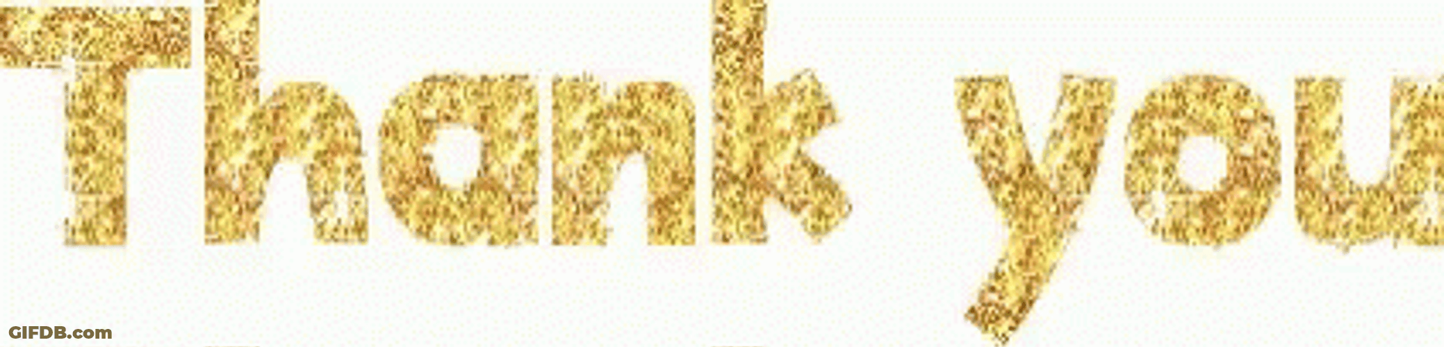 Thank You Glitter Gold Sticker GIF