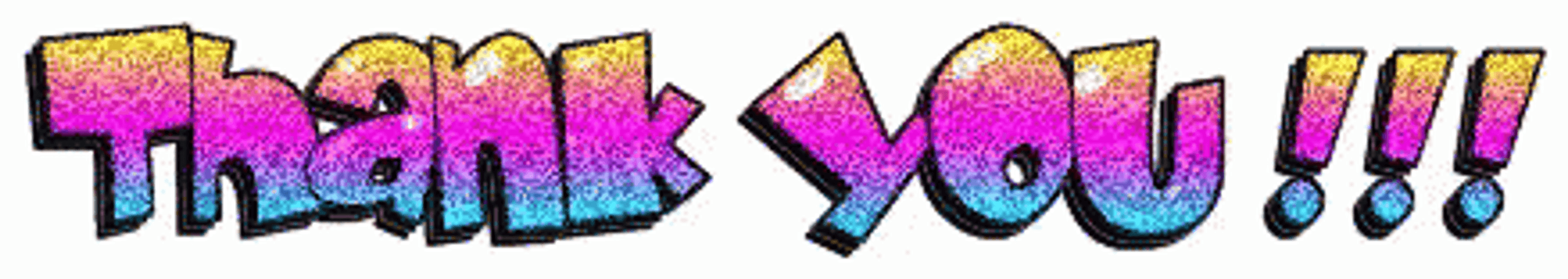 Thank You Glitter Logo Poster GIF