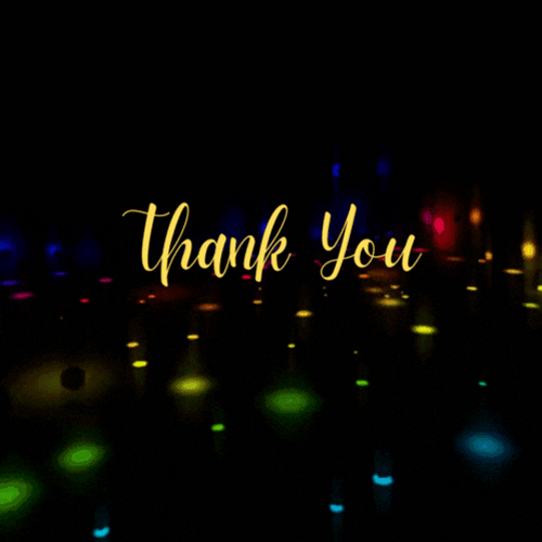Thank You Glitter Multi Color GIF