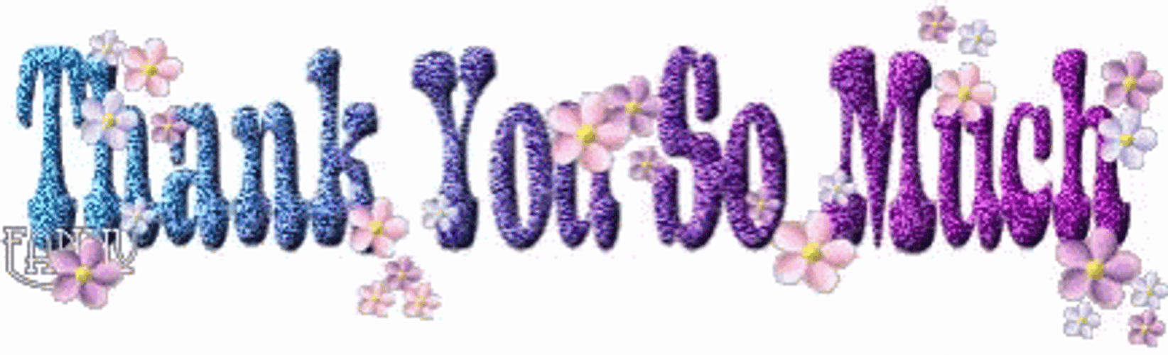 Thank You Glitter So Much Sticker GIF