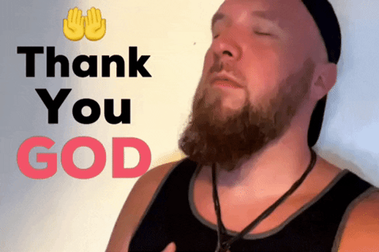 Thank You God Guy Closing Eyes Praying GIF