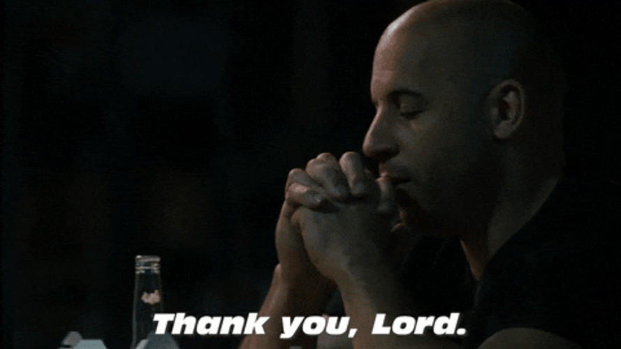 Thank You God Vin Diesel Praying GIF