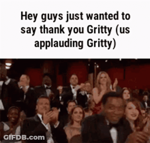 Thank You Gritty Applauding GIF