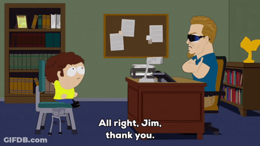 Thank You Jimmy Valmer For Coming To My Office GIF