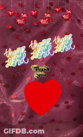 Thank You Lord With Hearts GIF