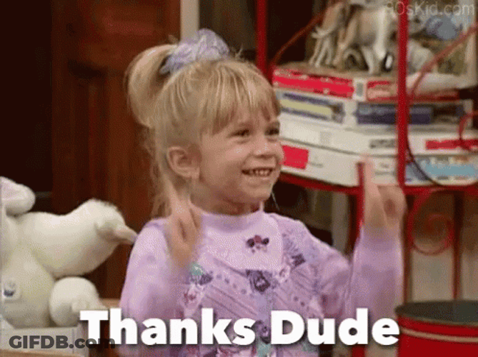 Thank You Meme Dude Michelle Tanner GIF