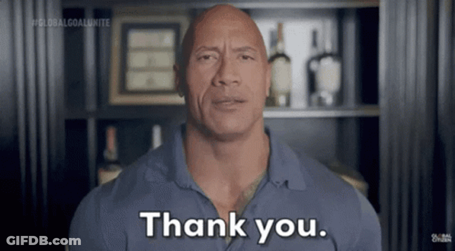 Thank You Meme The Rock GIF