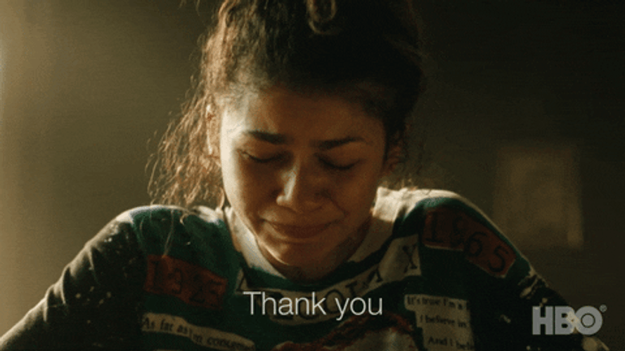 Thank You Meme Zendaya Euphoria GIF