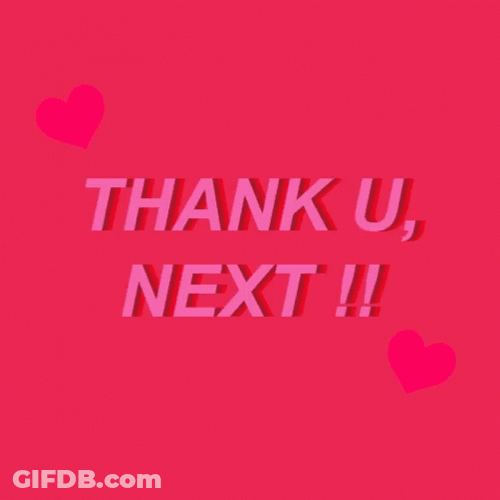 Thank You Next Glowing Text GIF