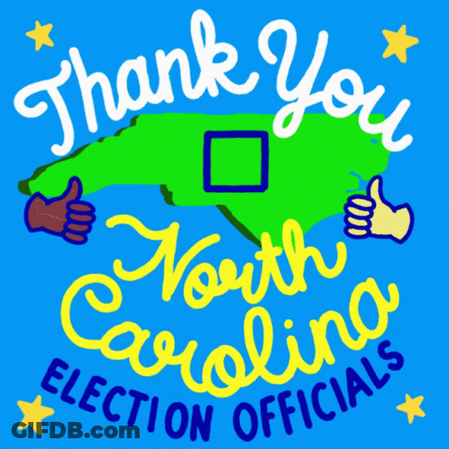 Thank You North Carolina Election Officials Sticker GIF