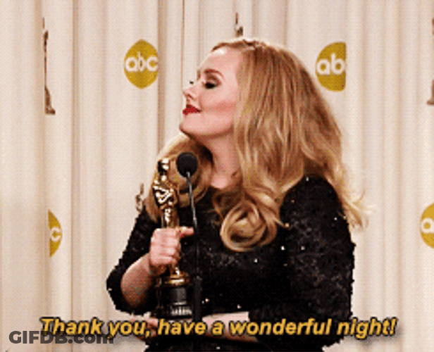Thank You Office Adele Acceptance Speech GIF