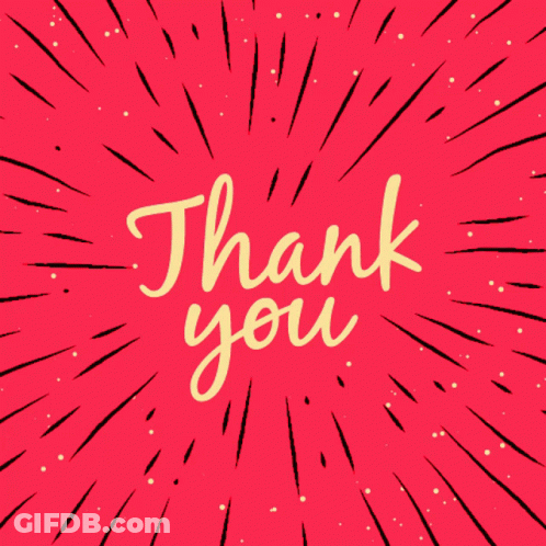 Thank You On Red Background GIF