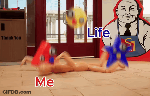 Thank You Sign Next To Trash Can GIF