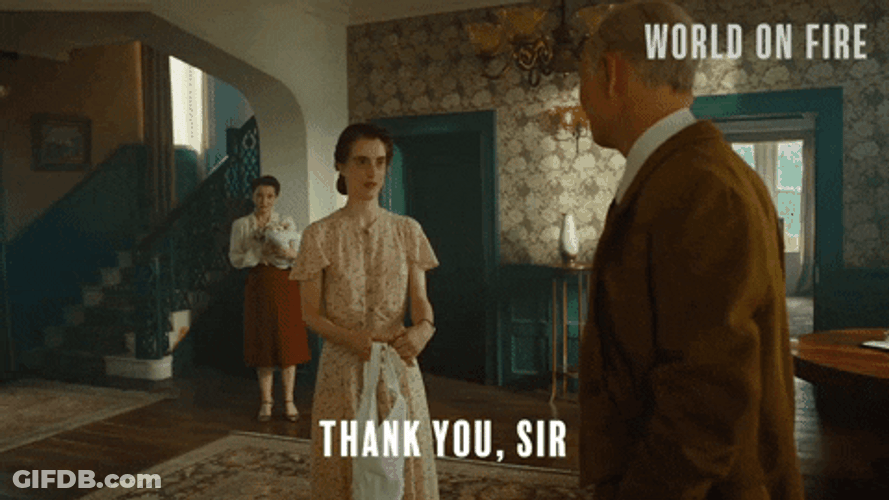Thank You Sir World On Fire Scene GIF