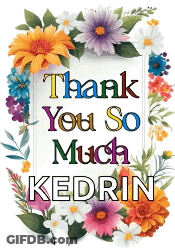 Thank You So Much Kedrin Greeting Card GIF