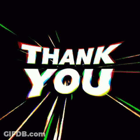 Thank You Surrounded By Green And Red Rays GIF