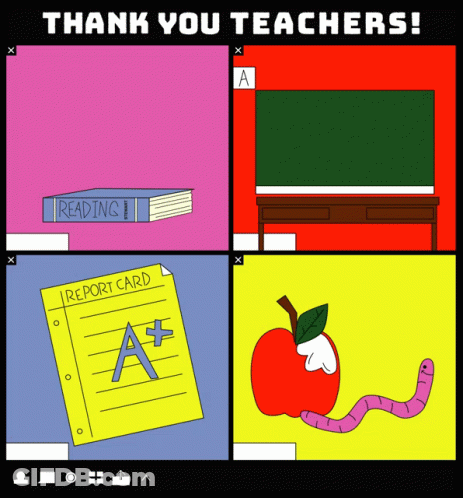 Thank You Teachers Poster GIF